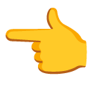Google backhand index pointing left