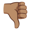 Google thumbs down: medium skin tone