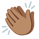 Google clapping hands: medium skin tone