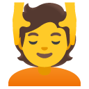Google person getting massage