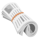 Google rolled-up newspaper