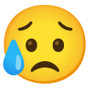 Google sad but relieved face