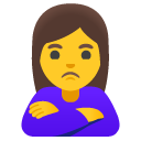Google woman pouting