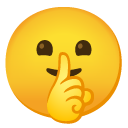 Google shushing face