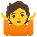Google person shrugging