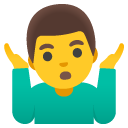 Google man shrugging