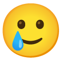 Google smiling face with tear