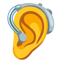Google ear with hearing aid