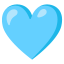 Google light blue heart