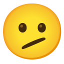 Google face with diagonal mouth