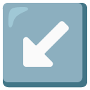 Google down-left arrow