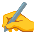 Google writing hand