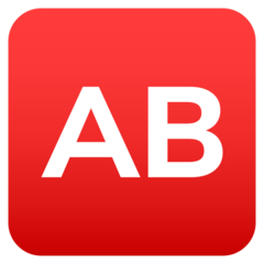 JoyPixels AB button (blood type)