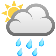 JoyPixels 雨云后面的太阳
