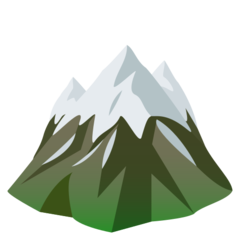 JoyPixels snow-capped mountain