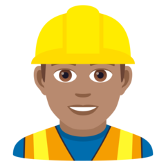 JoyPixels man construction worker: medium skin tone