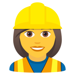 JoyPixels woman construction worker