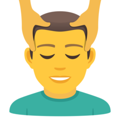 JoyPixels man getting massage