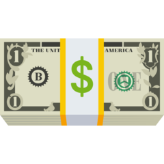 JoyPixels dollar banknote