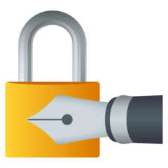 JoyPixels locked with pen