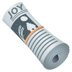 JoyPixels rolled-up newspaper