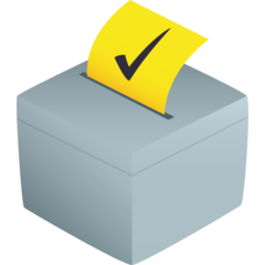 JoyPixels ballot box with ballot