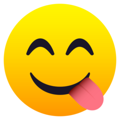 JoyPixels 舔着嘴唇眯眼微笑