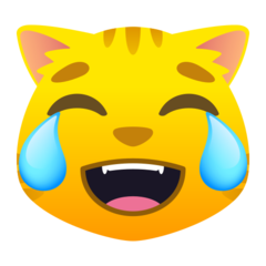 JoyPixels 笑中带泪的猫脸