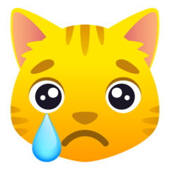 JoyPixels crying cat