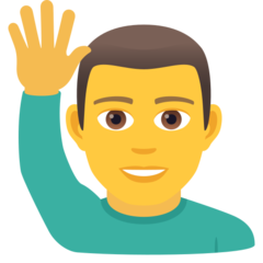 JoyPixels man raising hand