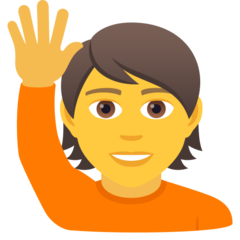 JoyPixels person raising hand
