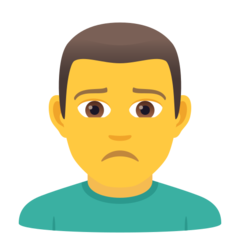 JoyPixels 皱眉的男人