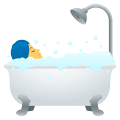 JoyPixels person taking bath