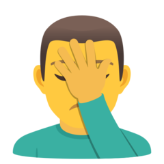 JoyPixels man facepalming