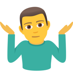 JoyPixels man shrugging