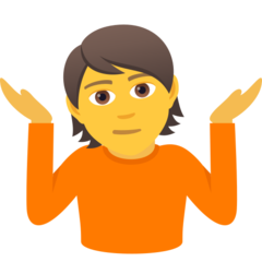 JoyPixels person shrugging