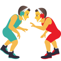 JoyPixels men wrestling