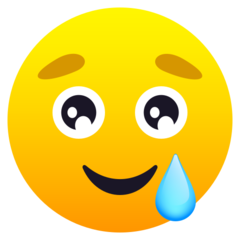 JoyPixels smiling face with tear