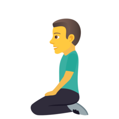JoyPixels man kneeling