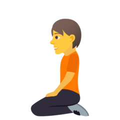 JoyPixels person kneeling