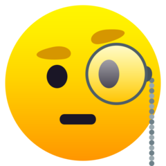 JoyPixels face with monocle