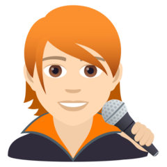 JoyPixels singer: light skin tone