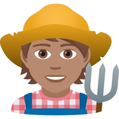 JoyPixels farmer: medium skin tone