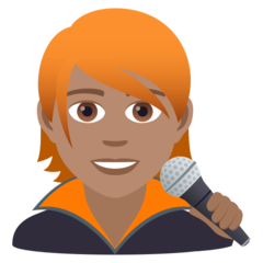 JoyPixels singer: medium skin tone
