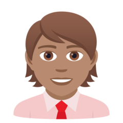 JoyPixels office worker: medium skin tone