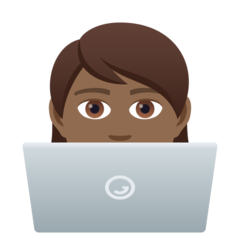 JoyPixels technologist: medium-dark skin tone