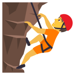JoyPixels person climbing