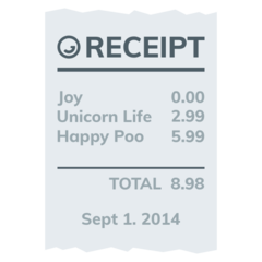 JoyPixels receipt