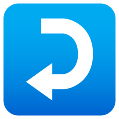 JoyPixels right arrow curving left