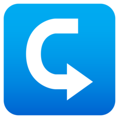 JoyPixels left arrow curving right